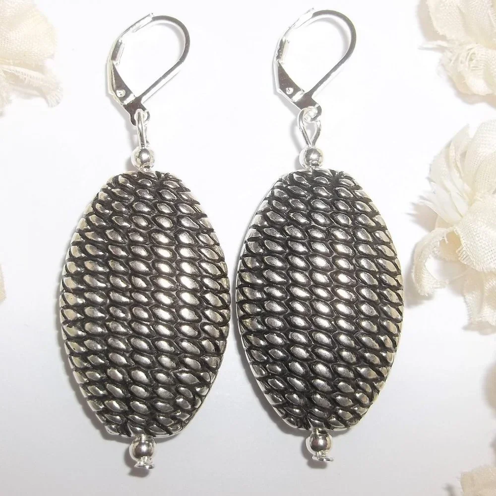 Statement Earring, Big Earrings, Silver Earrings, Silver Statement Earring, 8247